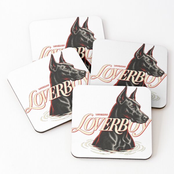 Item preview, Loverboy Doberman Retro Music Art designed and sold by -DEEWOLF-.