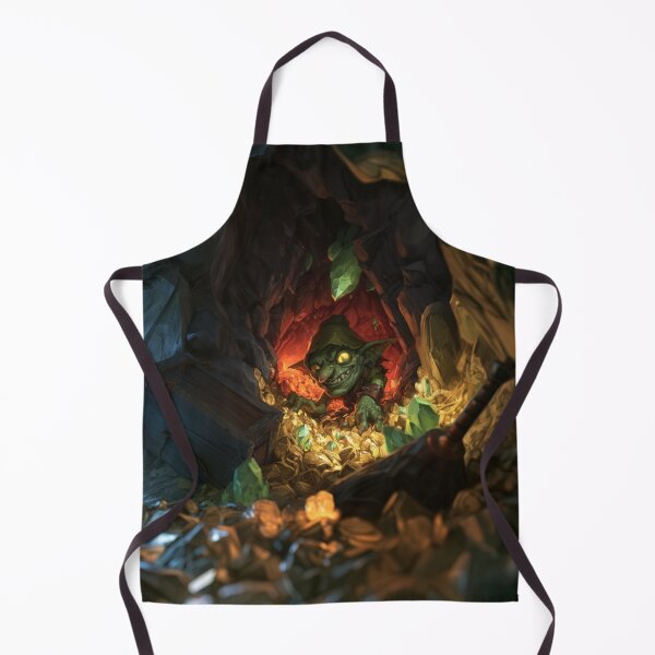 Item preview, A mischievous Goblin sneaking through hidden cave tunnels overflowing with stolen treasure illuminated by glowing crystals, Fantasy & Mythological Creatures designed and sold by CDC40.