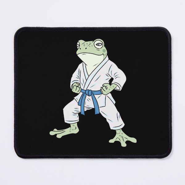 Item preview, Frog Karate Martial Arts Judo Blue Belt Whimsical Art designed and sold by LeshanArt.