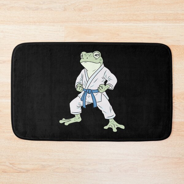 Item preview, Frog Karate Martial Arts Judo Blue Belt Whimsical Art designed and sold by LeshanArt.