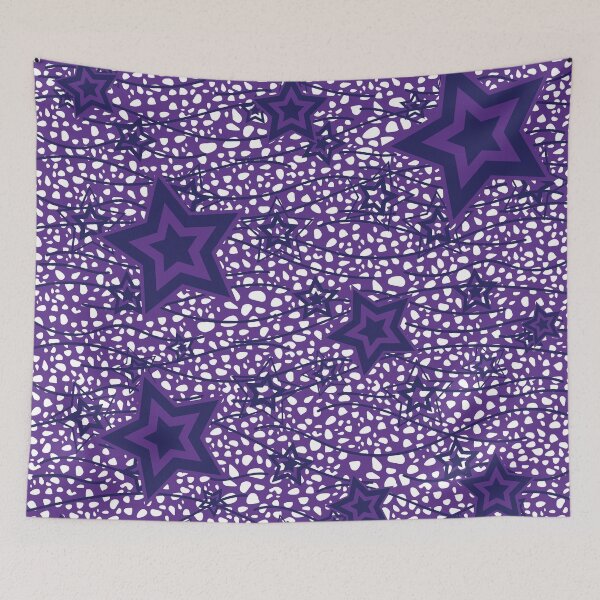 Item preview, Star print fabric – Bogolan purple pattern designed and sold by Wolagno.