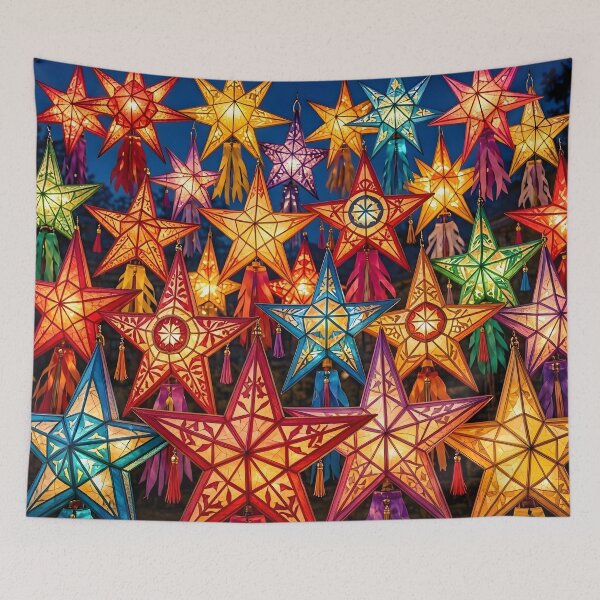 Item preview, Vibrant Filipino Parol Lanterns Colorful Christmas Stars designed and sold by Sybille-Yates.