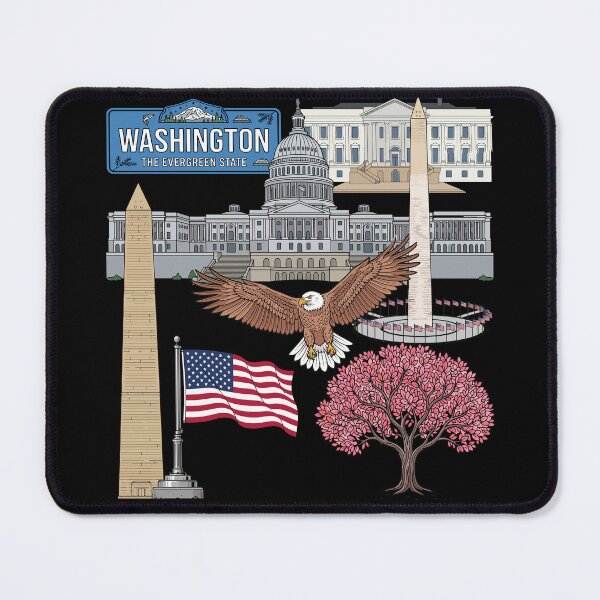Item preview, Washington Monument Souvenir USA Flag Capitol Washington designed and sold by DSWShirts.