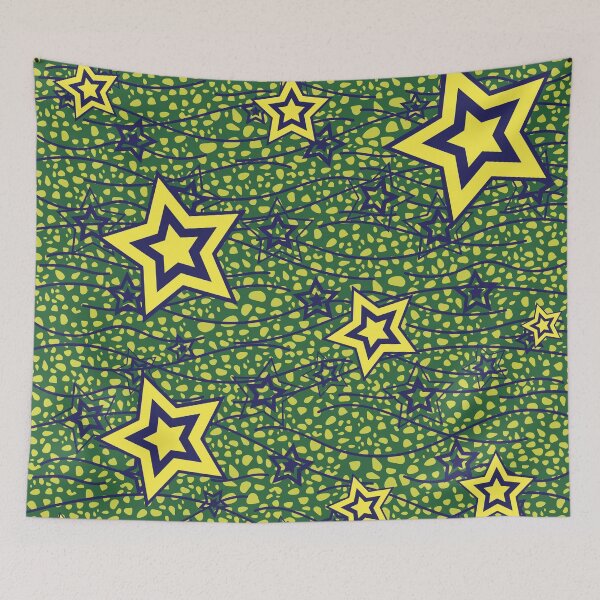 Item preview, Star print fabric – Bogolan patterns designed and sold by Wolagno.