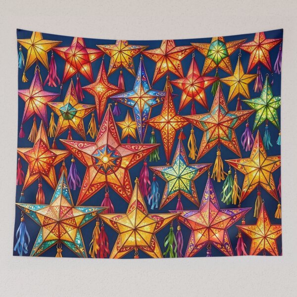 Item preview, Vibrant Filipino Parol Lanterns Colorful Christmas Stars designed and sold by Sybille-Yates.