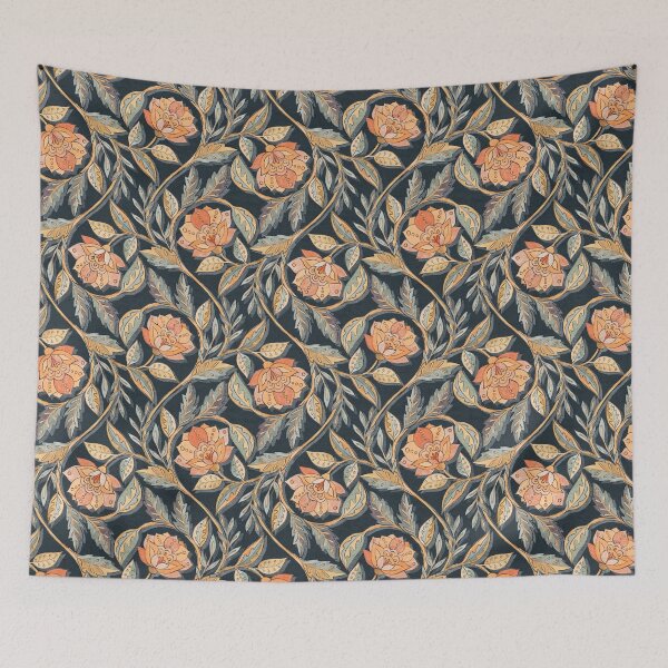 Item preview, Vintage Botanical Chintz on Navy designed and sold by micklyn.