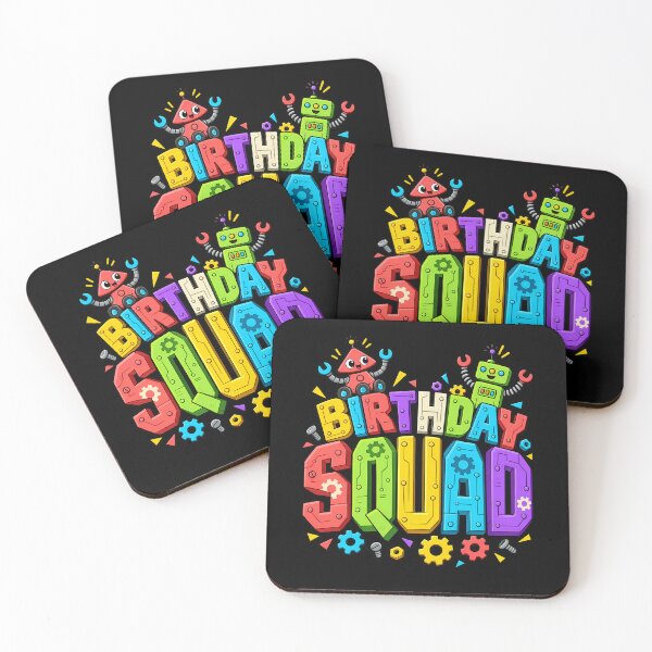 Item preview, Birthday Squad Robot Happy Birthday designed and sold by ShirTomDesigns.