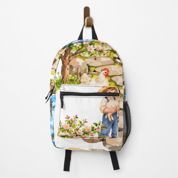 Item preview, Cute Countryside Farmstead Scene with Farm Kids and Animals designed and sold by maewjpho.