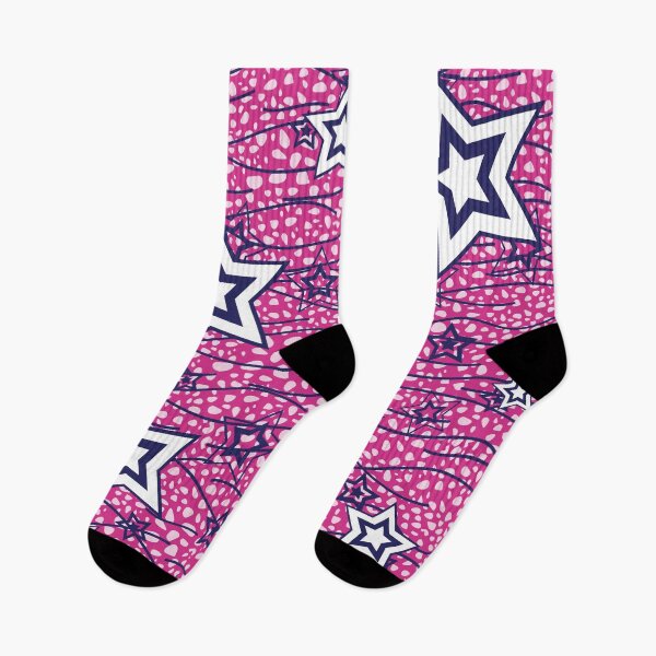 Item preview, Star print fabric – Bogolan pink pattern designed and sold by Wolagno.