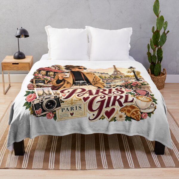 Item preview, Paris Girl Eiffel Tower Café Travel designed and sold by lorand-designs.