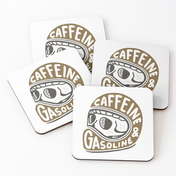Item preview, Vintage Cafe Racer Motorcycle Helmet Coffee Typography designed and sold by kristiehaaw.