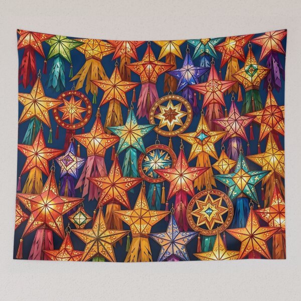 Item preview, Vibrant Filipino Parol Lanterns Colorful Christmas Stars designed and sold by Sybille-Yates.