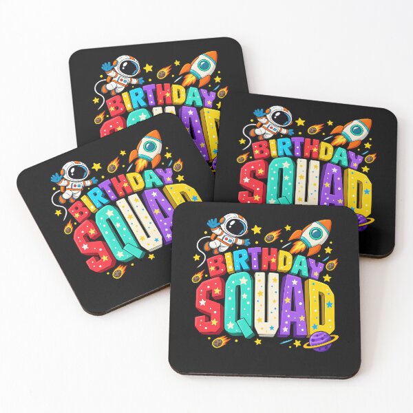 Item preview, Birthday Squad Space Astronaut Moon Planets designed and sold by ShirTomDesigns.