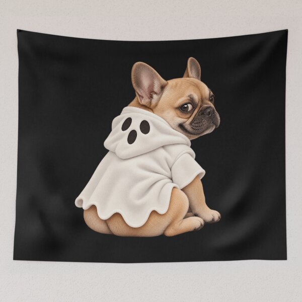 Item preview, Funny French Bulldog Ghost Costume Halloween Dog Lover designed and sold by JerdbordinShop.