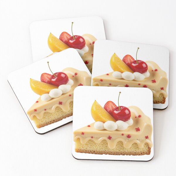 Aperçu de l'œuvre Part de gâteau éponge garnie de fruits sucrés créée et vendue par deisgnsbyshane.