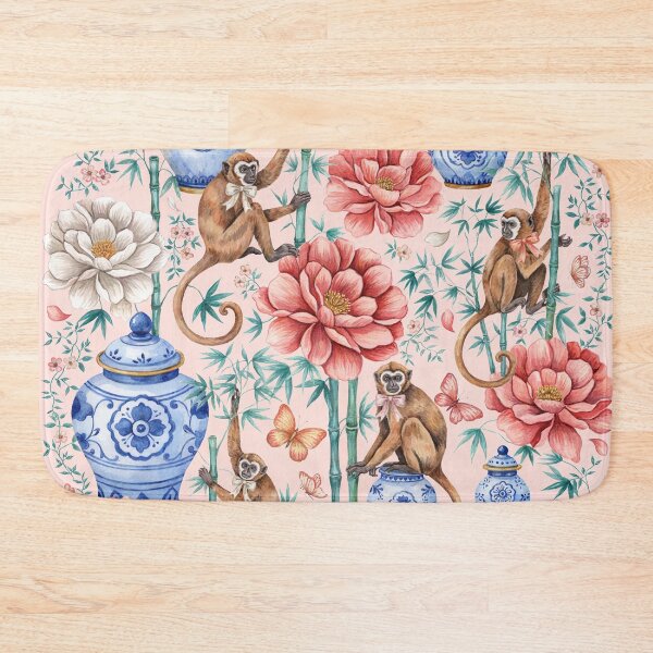 Item preview, Grandmillennial Chinoiserie Monkey Ginger Jar designed and sold by Tamas Das.