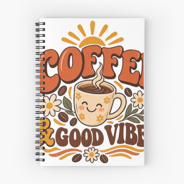 Item preview, Coffee & Good Vibes Retro Floral Coffee Lover Design designed and sold by TibbuTees.