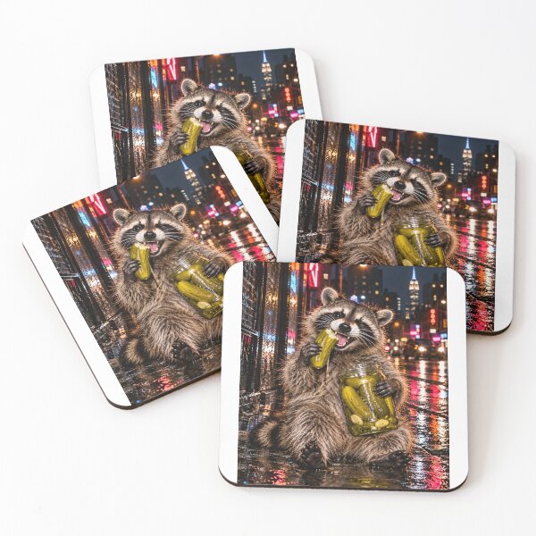 Item preview, Raccoon Eating Pickles designed and sold by WeirdlyMild.