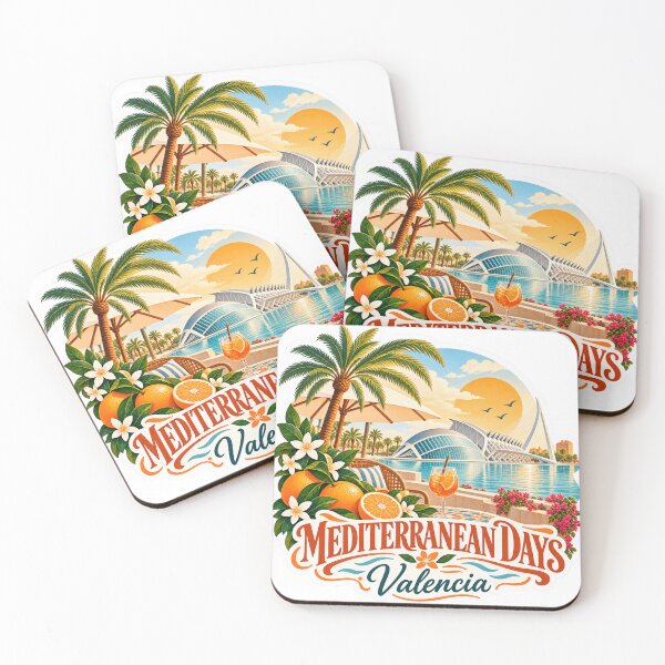 Item preview, Mediterranean Days Valencia Spain – Sunny Travel Sticker designed and sold by ChicClicker.