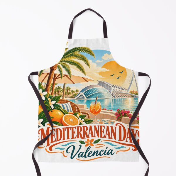 Item preview, Mediterranean Days Valencia Spain – Sunny Travel Sticker designed and sold by ChicClicker.