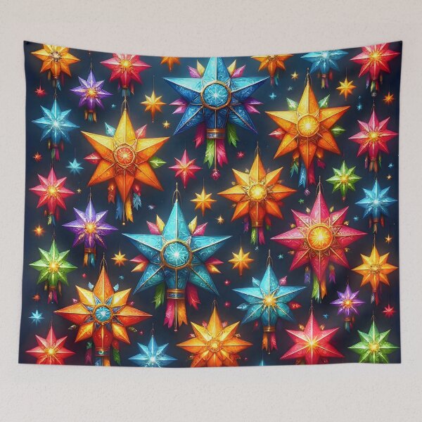 Item preview, Vibrant Filipino Parol Lanterns Colorful Christmas Stars designed and sold by Sybille-Yates.