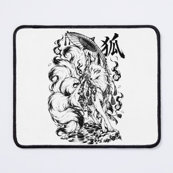 Item preview, Mystical Japanese Kitsune Among Spirit Flames designed and sold by bapupa.
