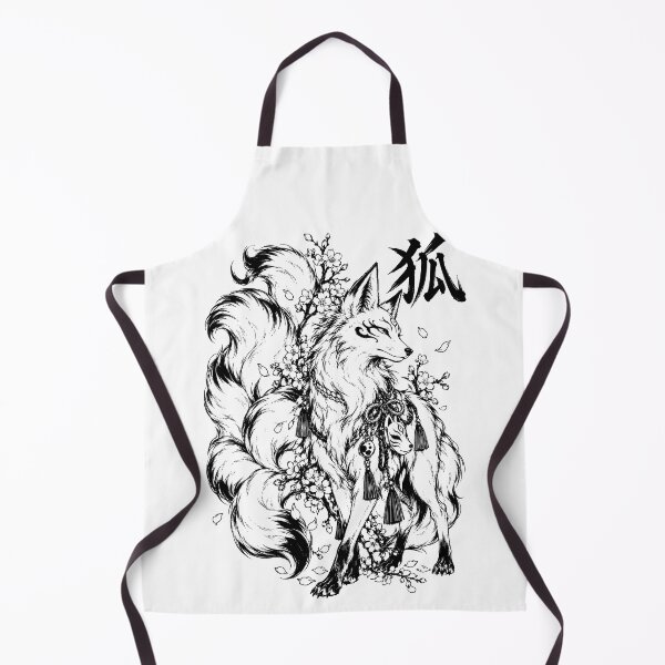 Artikelvorschau, Verzierter japanischer Kitsune unter Kirschblüten entworfen und verkauft von bapupa.