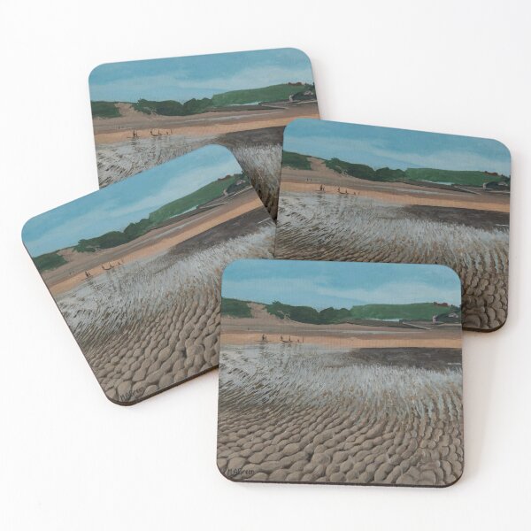 Item preview, Bude, Summerleaze Beach Sand Sculpted by Water, from a painting by Mary Alice Green designed and sold by maryalicegreen.