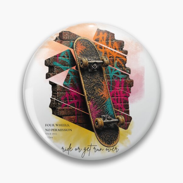 Item preview, Four Wheels, No Permission – Dark Skateboard Street Art designed and sold by _KYDos_.