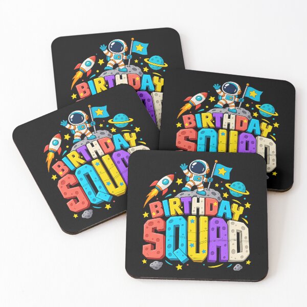 Aperçu de l'œuvre Birthday Squad Astronaut Kids Birthday créée et vendue par ShirTomDesigns.