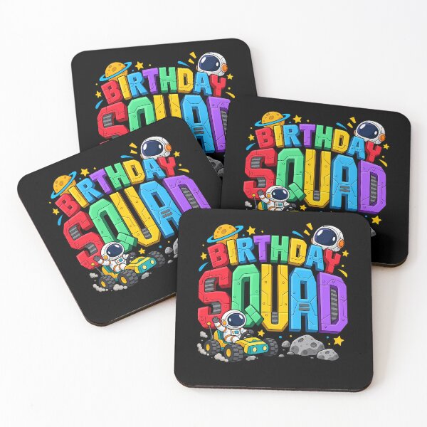 Aperçu de l'œuvre Birthday Squad Astronaut Funny Kids Birthday créée et vendue par ShirTomDesigns.