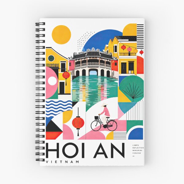 Item preview, Colorful illustrated travel poster featuring Hoi Ans Japanese designed and sold by ckybe.