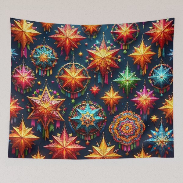 Item preview, Vibrant Filipino Parol Lanterns Colorful Christmas Stars designed and sold by Sybille-Yates.