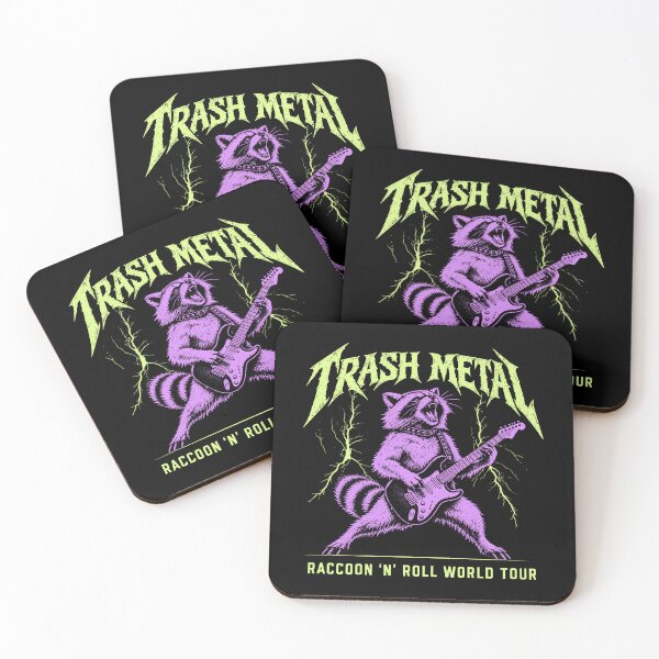 Item preview, Trash Metal Raccoon Guitarist Rock Band designed and sold by ShirtWreck.