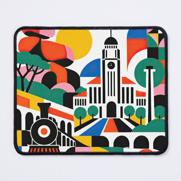Artikelvorschau, Colorful geometric illustration of Bulawayo, Zimbabwe featuring entworfen und verkauft von ckybe.