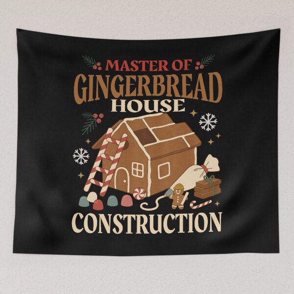 Item preview, Master of Gingerbread House Construction Christmas Baking Humor designed and sold by FreshVibe Prints.