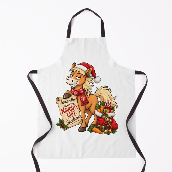 Item preview, Apparently I'm on the Naughty List. Shocking. - Funny Horse Christmas designed and sold by Arvelle Art.