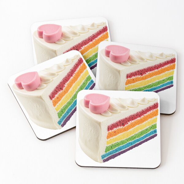 Item preview, Kawaii Rainbow Cake Slice With Heart Topper designed and sold by deisgnsbyshane.