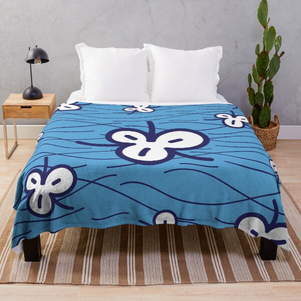 Item preview, Tela con estampado floral azul designed and sold by Wolagno.