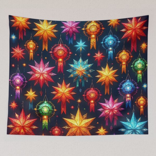 Item preview, Vibrant Filipino Parol Lanterns Colorful Christmas Stars designed and sold by Sybille-Yates.