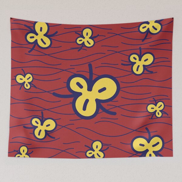 Item preview, Red printed fabric designed and sold by Wolagno.