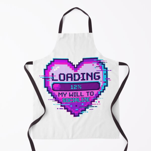 Item preview, Introvert Humor Glitch Pixel Heart Loading My Will to Socialize Sarcastic Gamer Aesthetic designed and sold by raedattia.