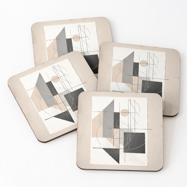 Item preview, Arte mural geométrico wabi-sabi escandinavo refinado designed and sold by LCPcreations.