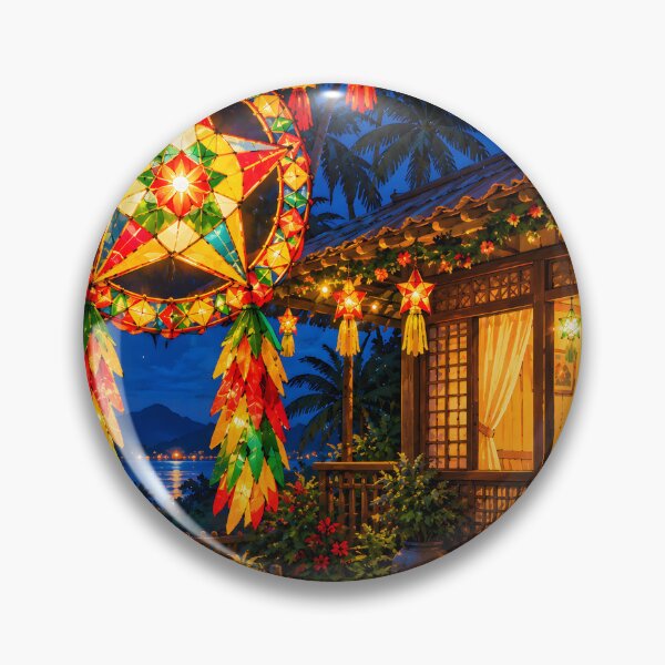 Item preview, Copy of Glowing Filipino Parol Star Lantern during a Tropical Christmas Night designed and sold by Sybille-Yates.