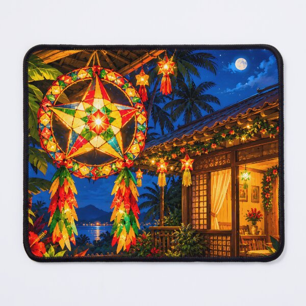 Item preview, Copy of Glowing Filipino Parol Star Lantern during a Tropical Christmas Night designed and sold by Sybille-Yates.