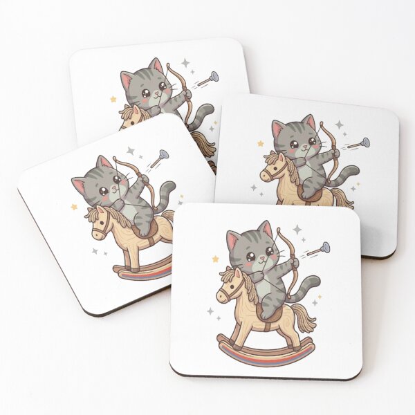 Item preview, Cute Cat Archery Rocking Horse designed and sold by Ella_Sketch.