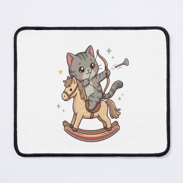 Item preview, Cute Cat Archery Rocking Horse designed and sold by Ella_Sketch.