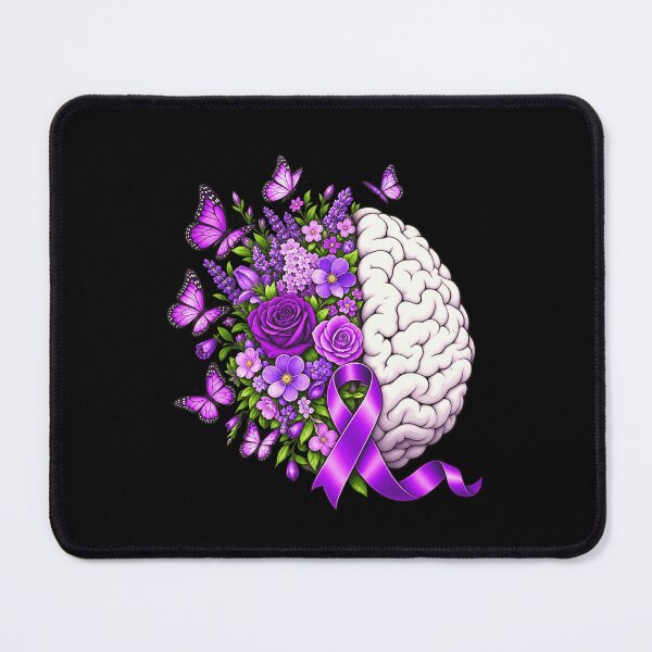 Item preview, Alzheimer's Awareness Purple Ribbon Brain Support designed and sold by FolkGraphics.