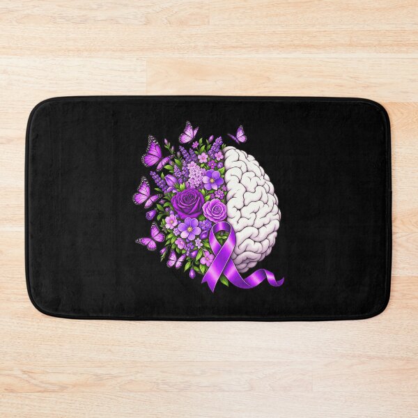 Item preview, Alzheimer's Awareness Purple Ribbon Brain Support designed and sold by FolkGraphics.