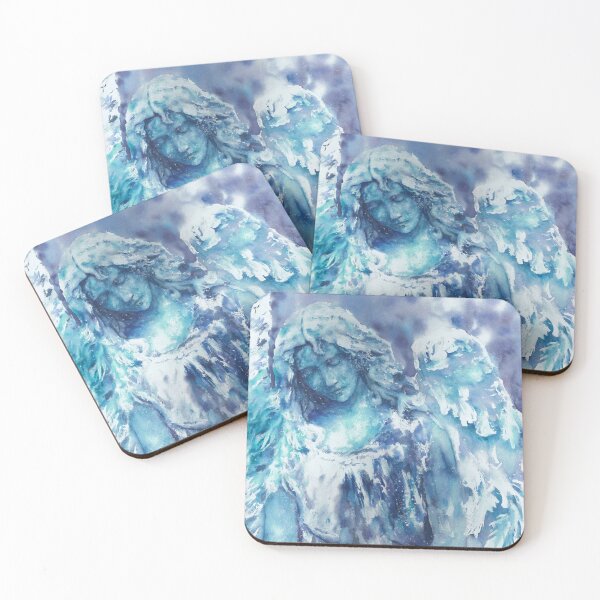 Item preview, Angel Carved from Ice Watercolo designed and sold by paulaiakwarele.
